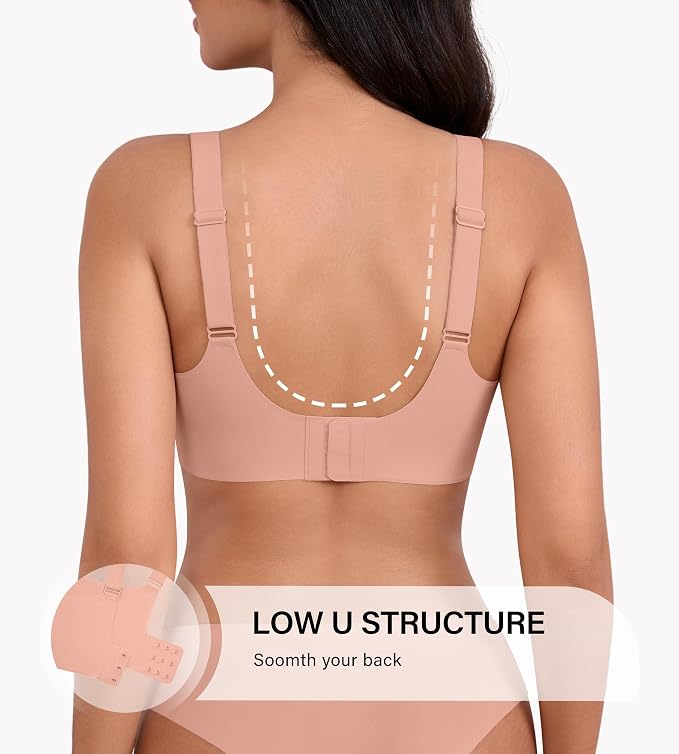 Brown,pink,beige-scalloped 3pack
