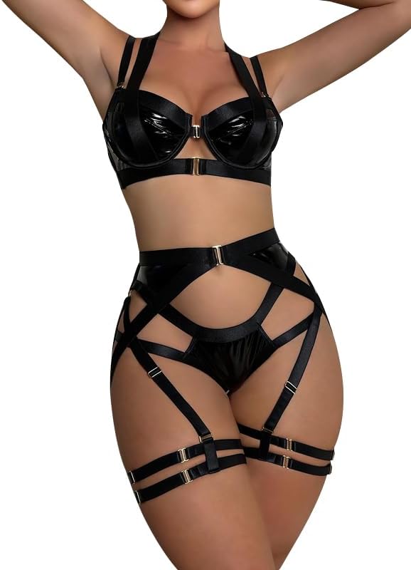 Pu Strappy Black