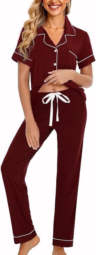 Burgundy With White Color Piping