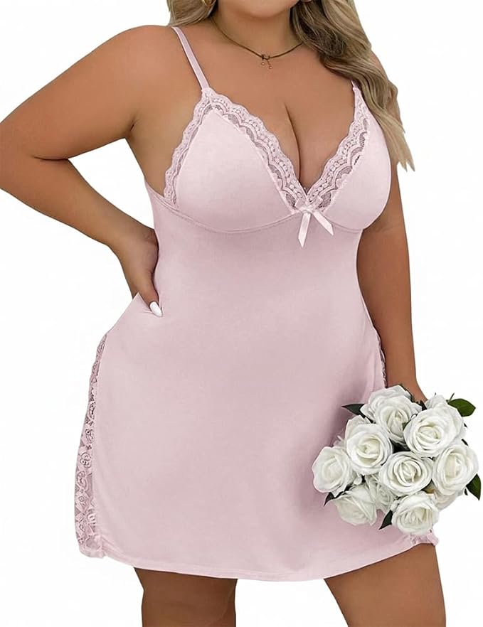 V-plus Size Pink