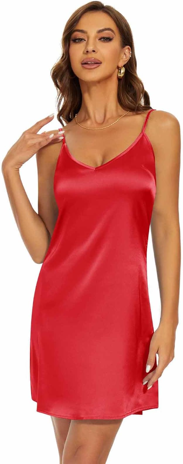 V Neck-red