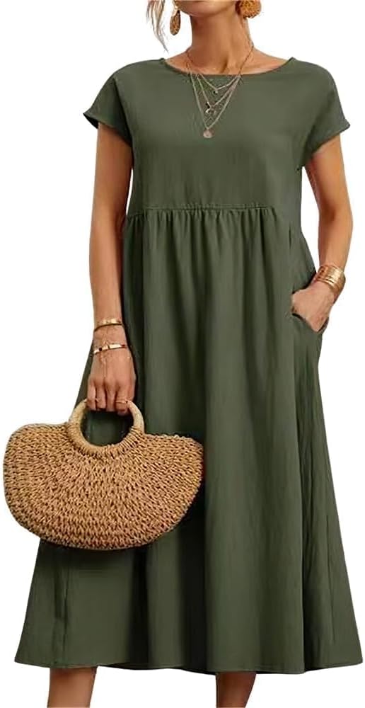 Army Green Maxi Dress