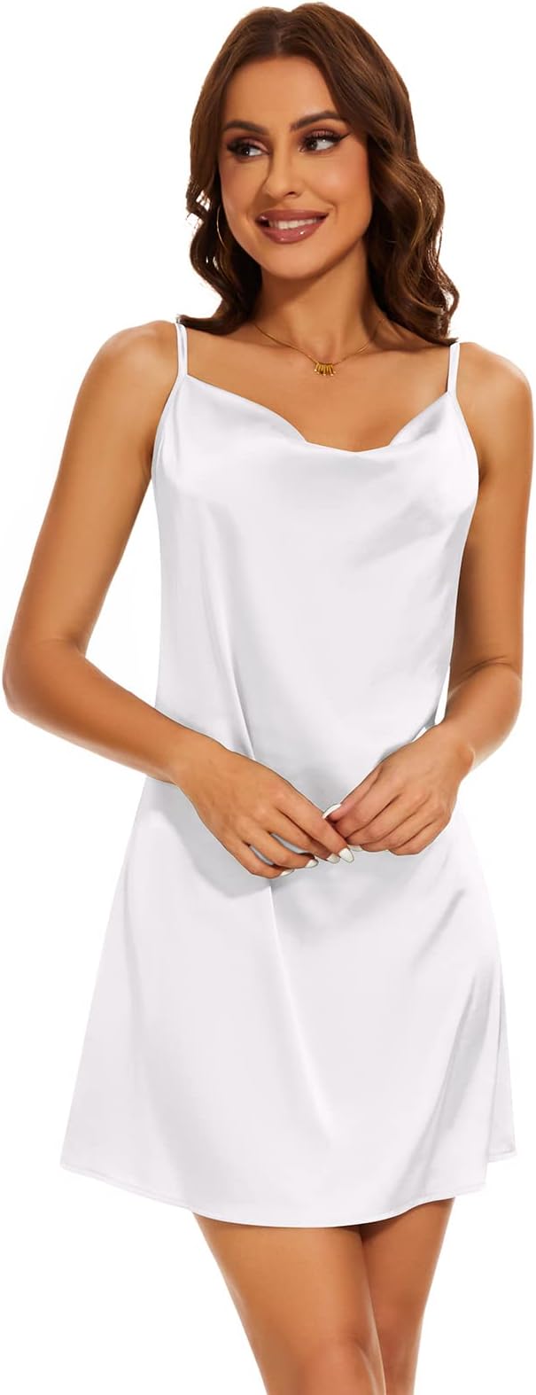 Cowl Neck-white