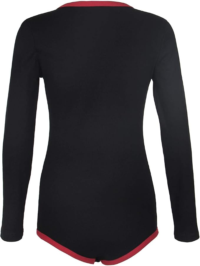 B-long Sleeve-black&wine