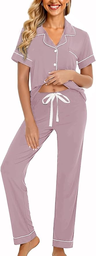 Nude Pink With White Color Piping