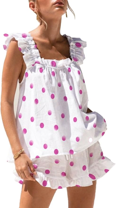 White and Pink Polka Dot