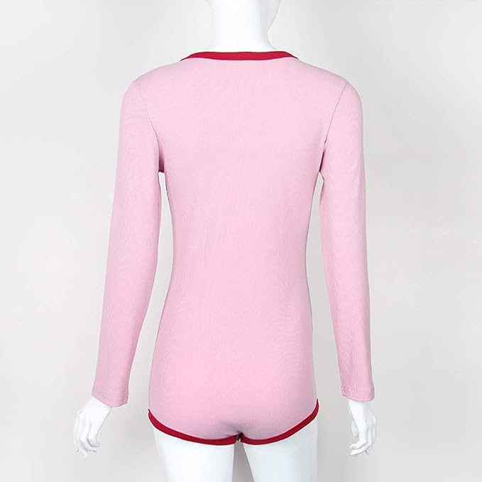 B-long Sleeve-deep Pink&wine Red