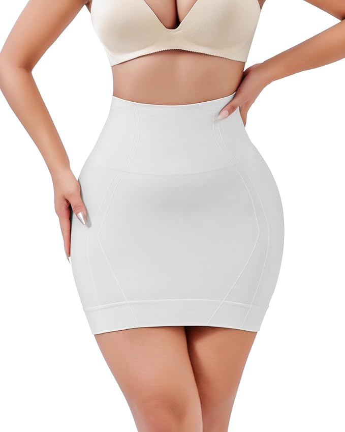 White-half Slip With Non Slip Strip