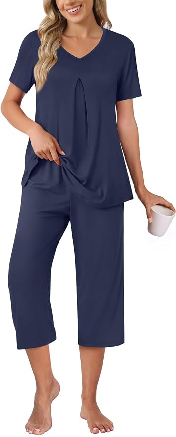 Pleated Navy Blue