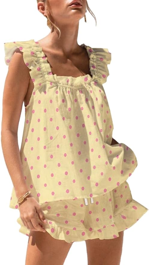 Yellow and Pink Polka Dot