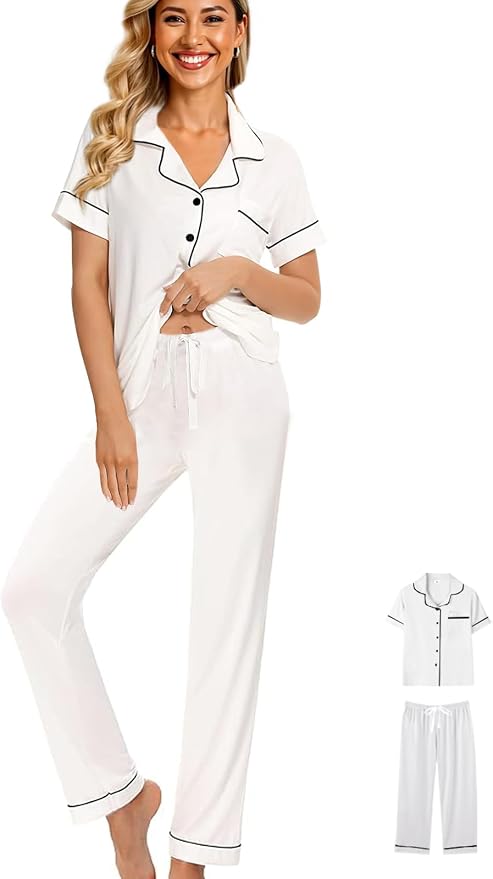 White With Black Color Piping