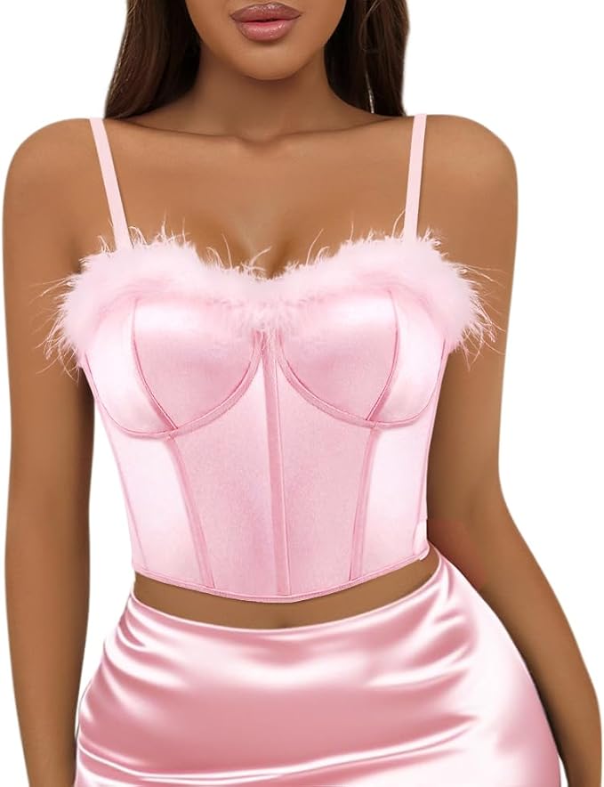 Feather Trim Pink