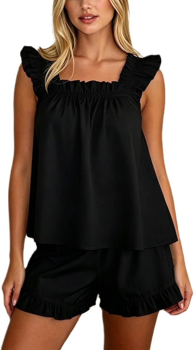 H-ruffle Black