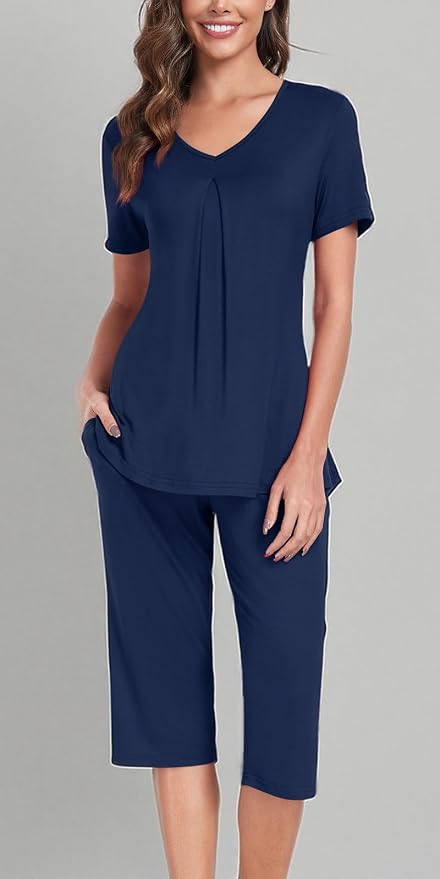 Pleated Navy Blue