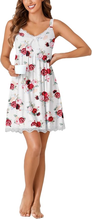 White-red Rose Print