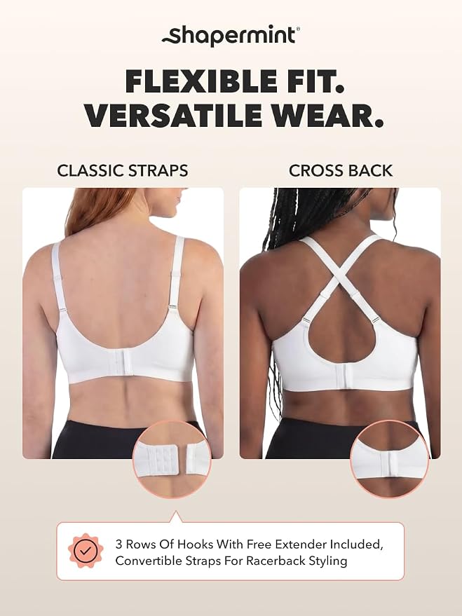 White, Adjustable Straps
