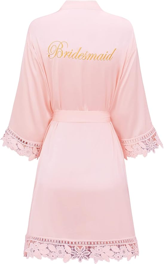 Bridesmaid-lace Pink