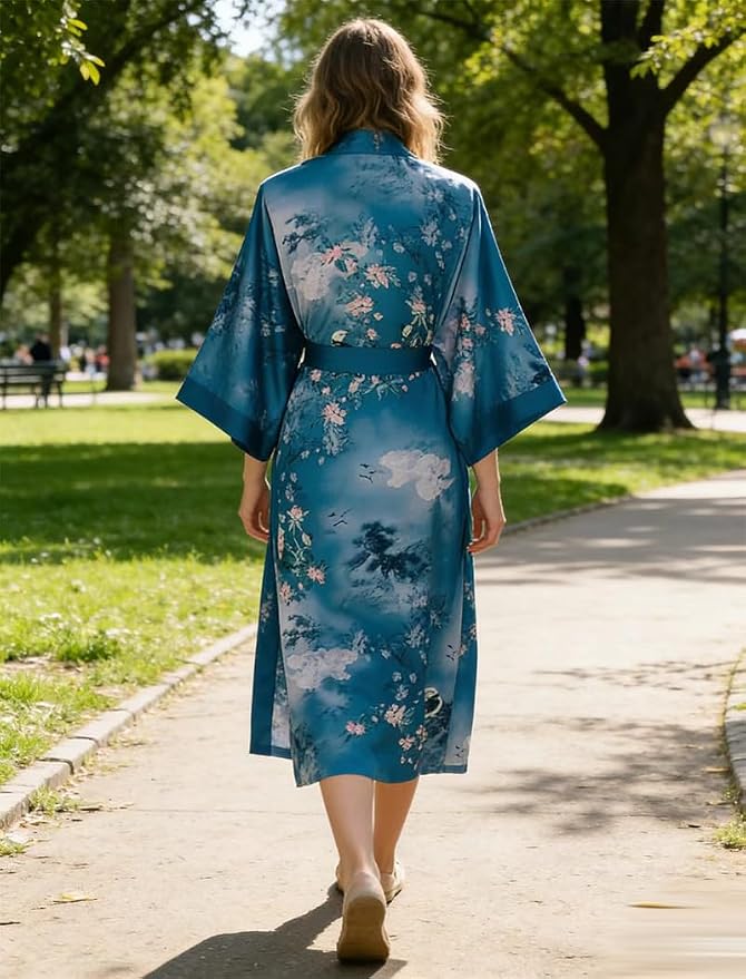 Flower and Bird Blue-green - C