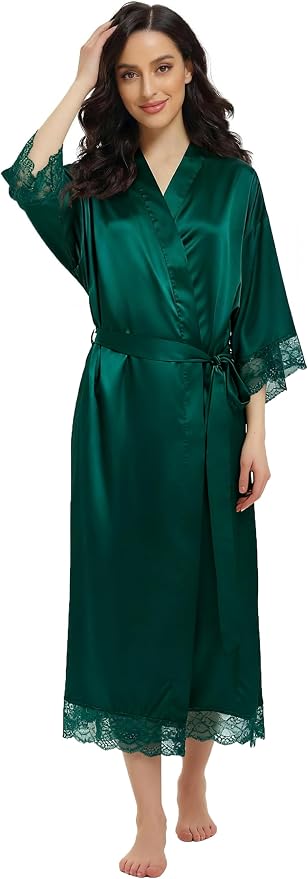 Lace Trim Emerald Green, No Pockets