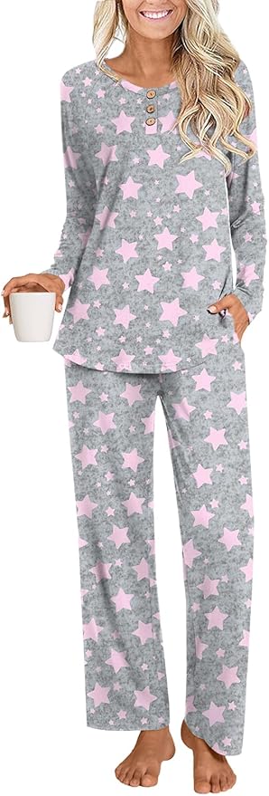 Grey/Pink Stars