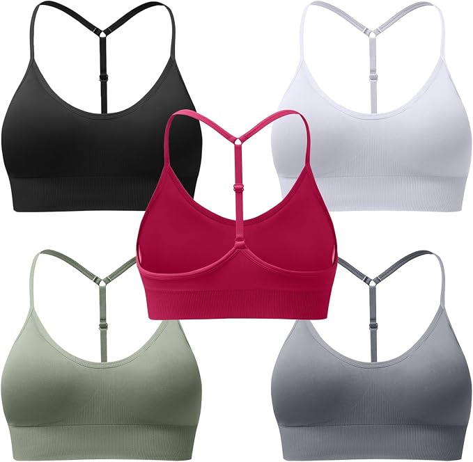 Black White Grey Green Purple 5 Pack