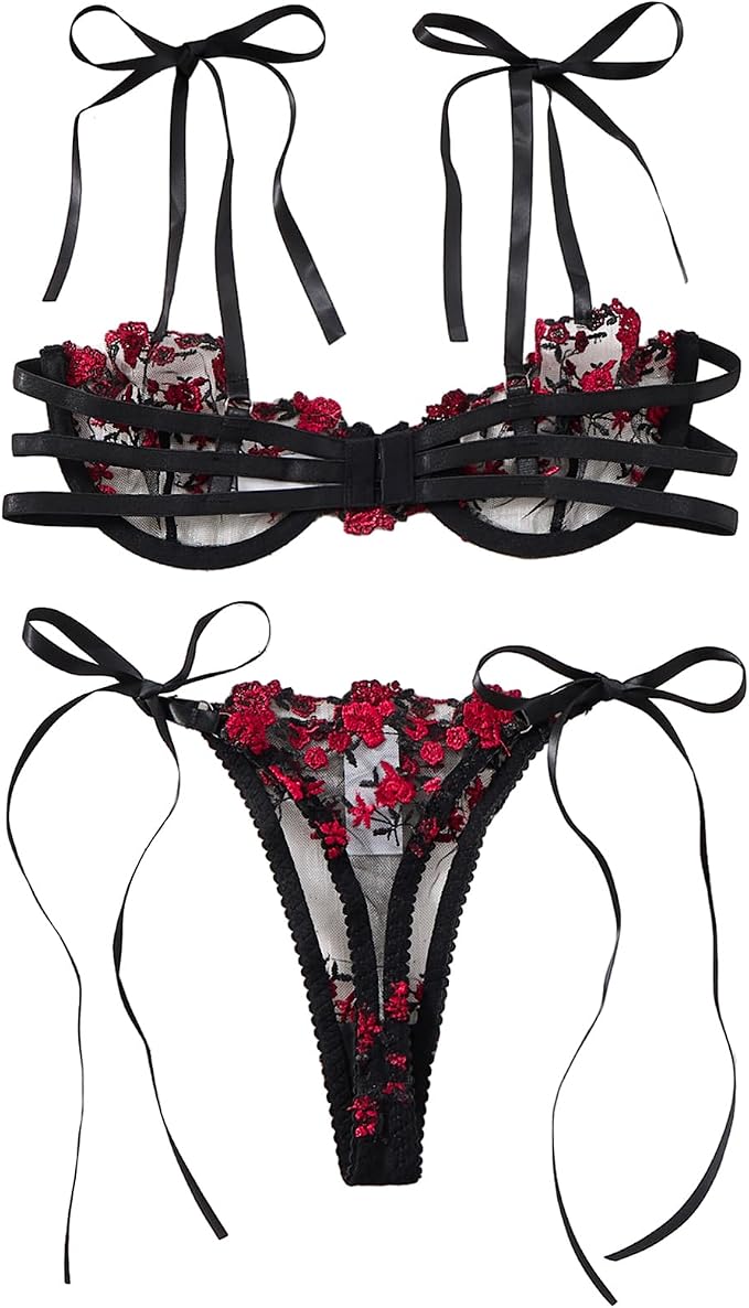 Red Flower Black