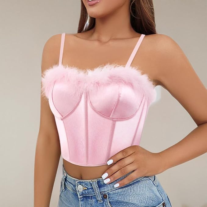 Feather Trim Pink