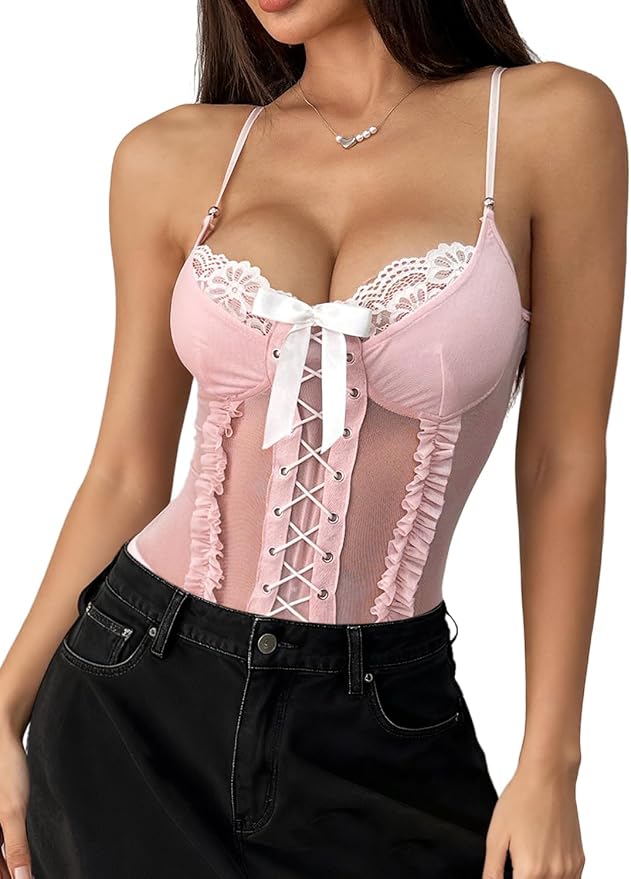 Pink White Lace