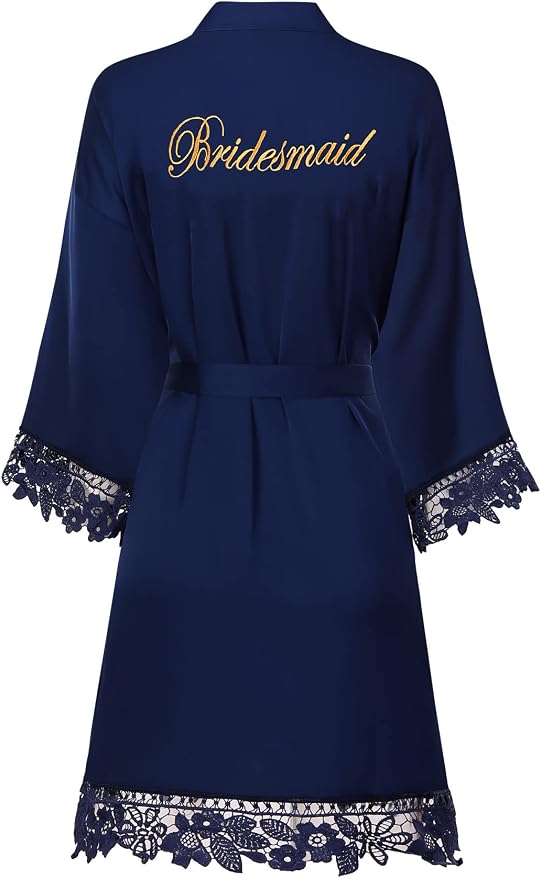 Bridesmaid-lace Navy