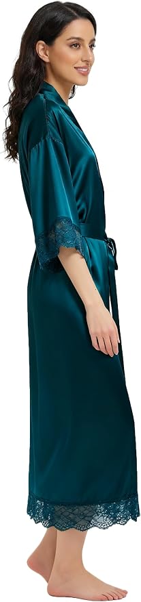 Lace Trim Peacock Blue, No Pockets