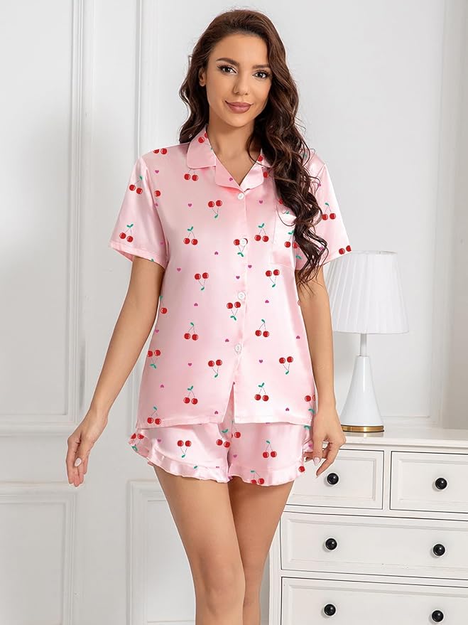 Bright Pink Cherry Heart