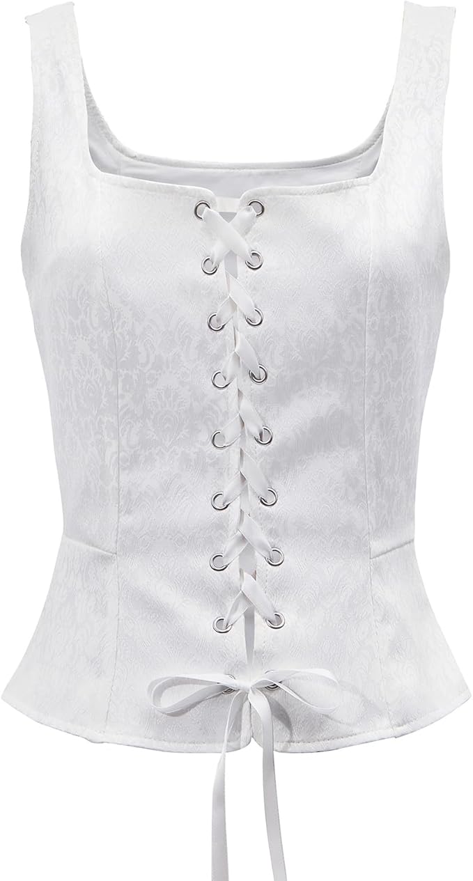 Jacquard White Corset