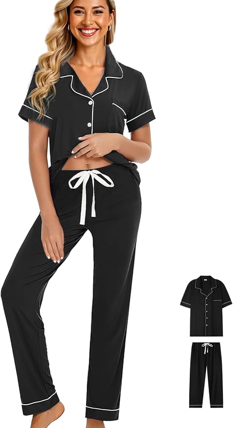 Black With White Color Piping
