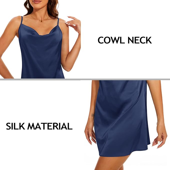 Cowl Neck-navy