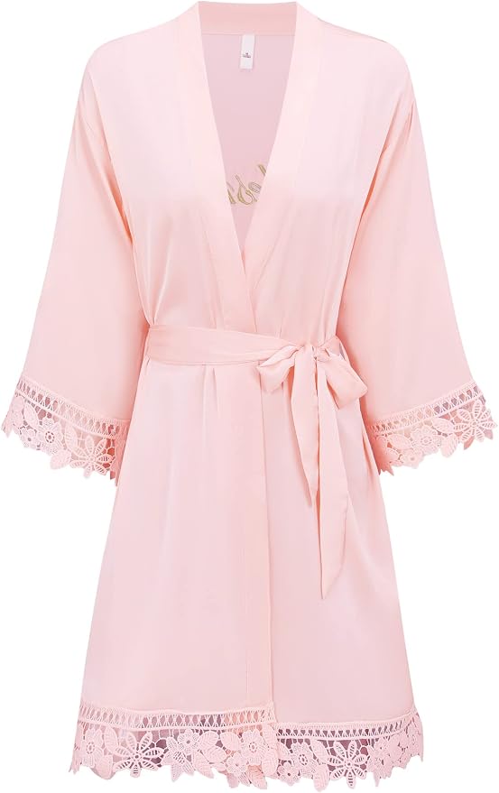 Bridesmaid-lace Pink