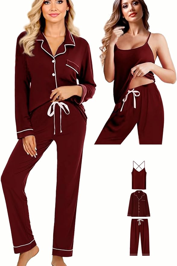 Burgundy With White Color Piping