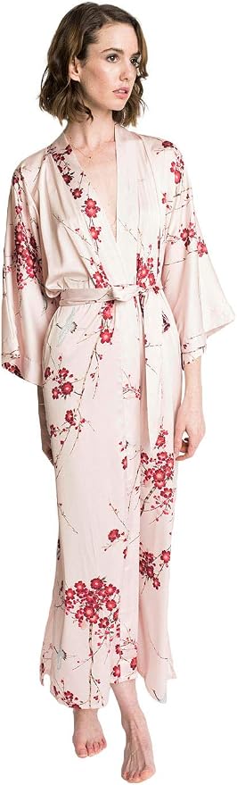 Cherry Blossom & Crane - Rose Quartz