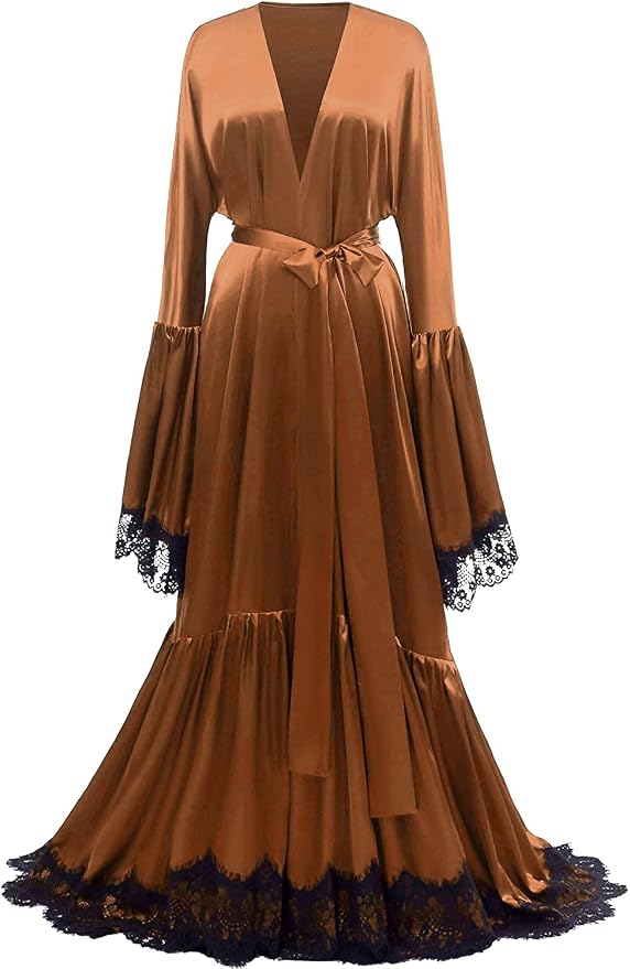 Burnt Orange-black Lace