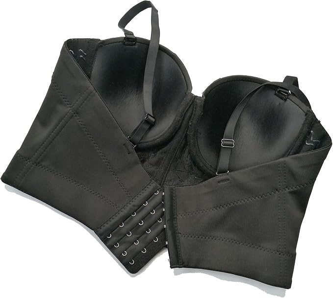 Rhinestone Corset Bustier Black
