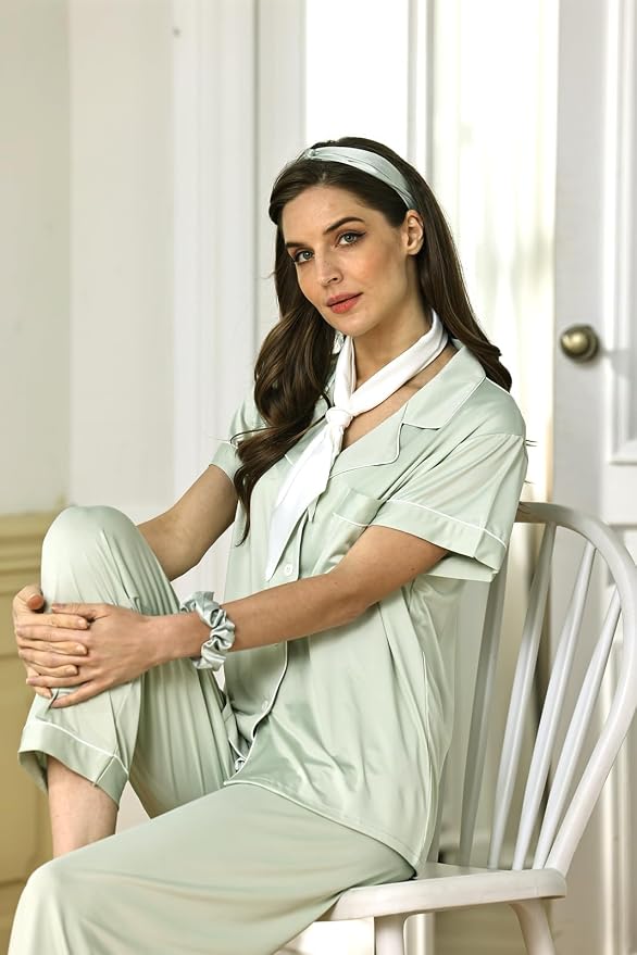 Sage With White Color Piping