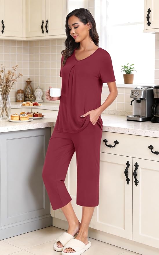 Pleated Wine Red