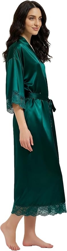 Lace Trim Emerald Green, No Pockets