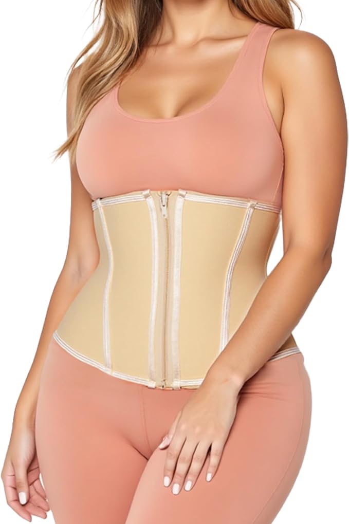 Beige (11.5'' Short Torso, 9 Steel Bones, Zipper)