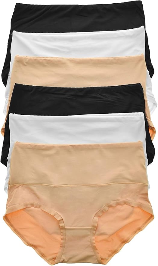 6 Pack: High Waist Slim Control Basic Color Assortment