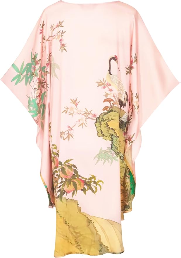 Crane Peach Blossom Painting - Pink