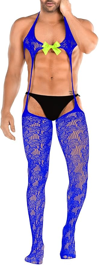 Royal Blue&neon Green Bow