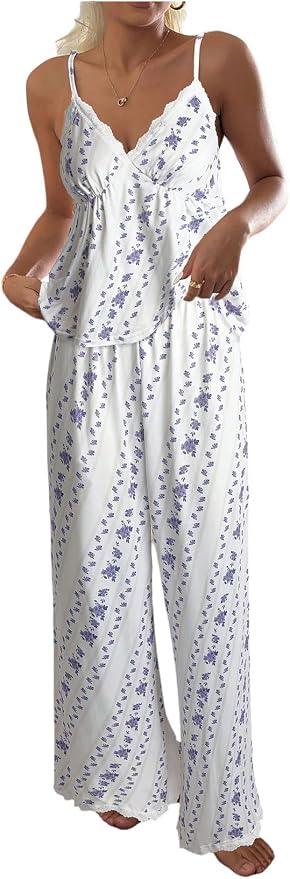 White Purple Floral