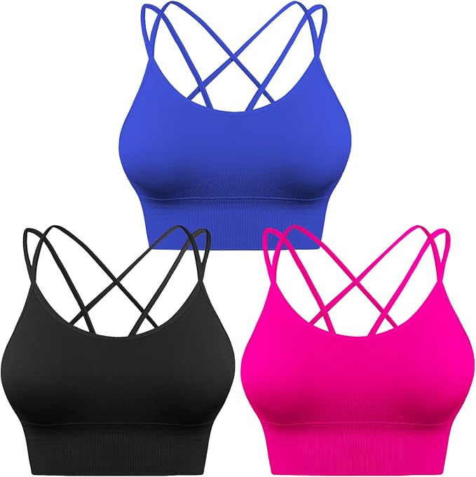 3 Pack-black+royal Blue+hot Pink