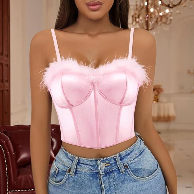 Feather Trim Pink