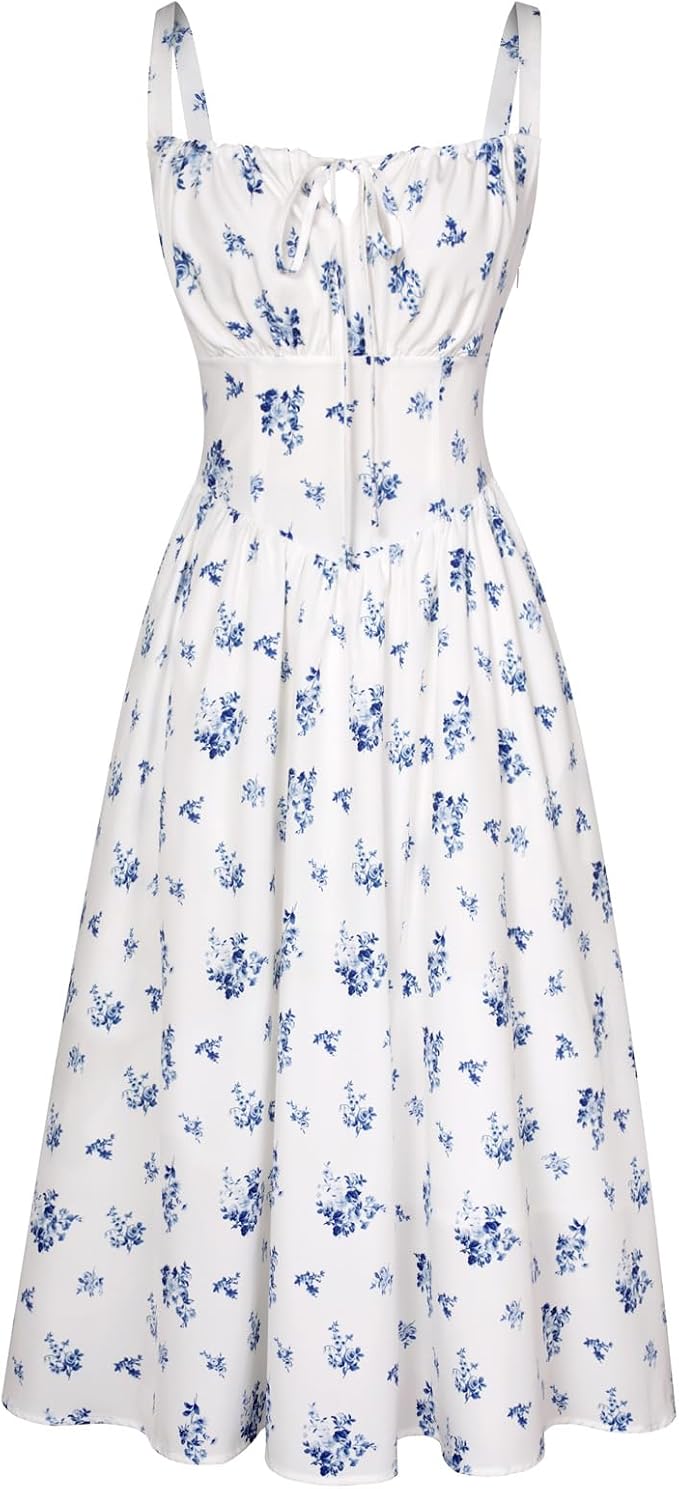 White Navy Floral